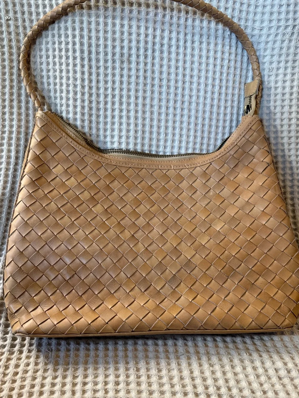 Bembien Marni Handwoven Leather Shoulder Bag Caramel - Picture 3 of 14